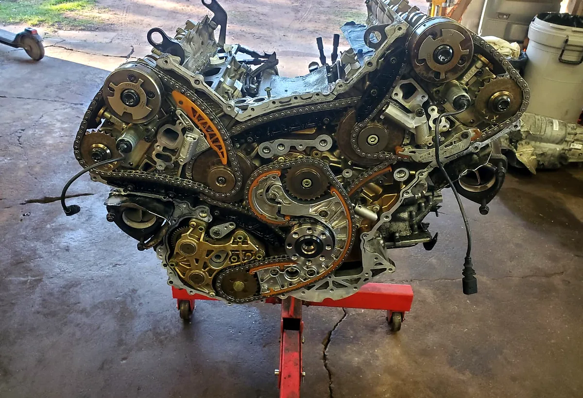 Complex multi-chain engine timing system during repair